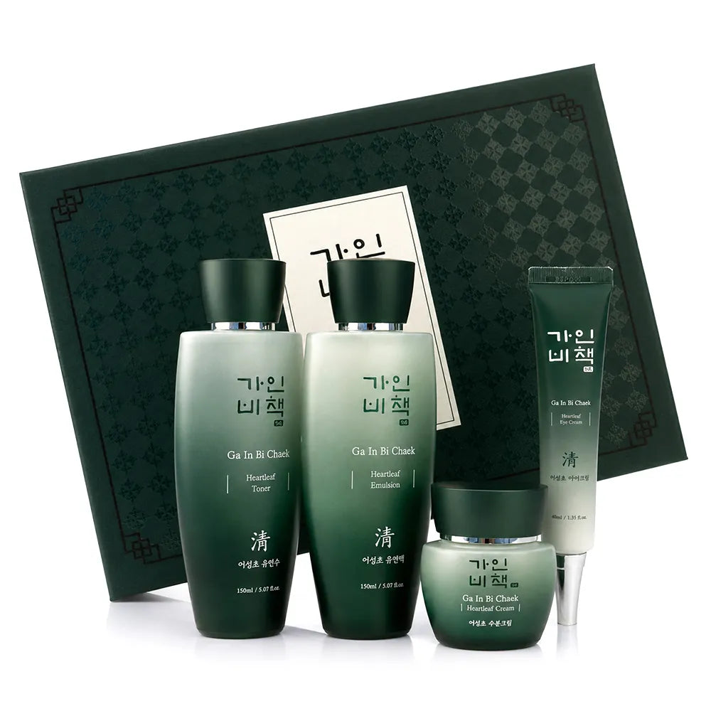 Gainbichaek Cheong Houttuynia Cordata 4-Piece Calming Skincare Set