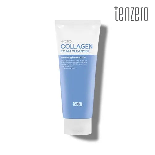 Tenzero Hydro Collagen Foam Cleanser 180g - Hydrating K-Beauty Wash