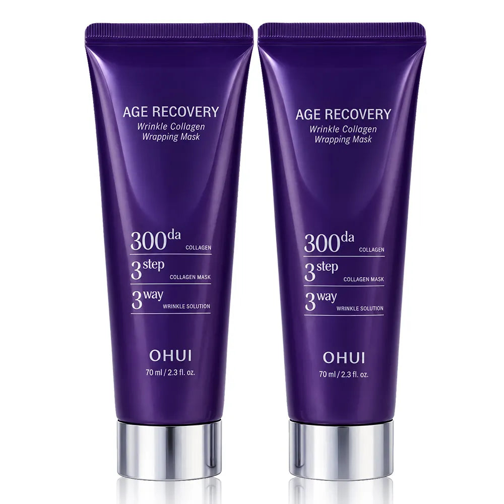 Ohui Age Recovery Wrinkle Collagen Wrapping Mask Set (70ml x2)