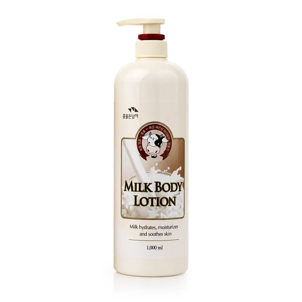Sowon Flower Man Milk Body Lotion 1000ml - Fast-Absorbing K-Beauty