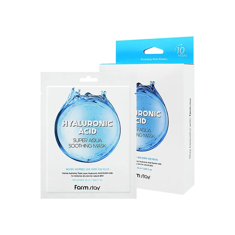 Palmstay Hyaluronic Acid Super Aqua Soothing Sheet Mask 10 Pack
