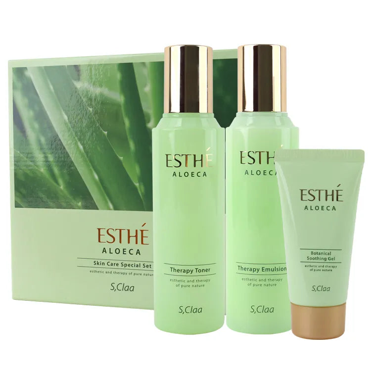 Aloeca Soothing Toner & Cream Duo - Aloe Vera Basic Skincare Set