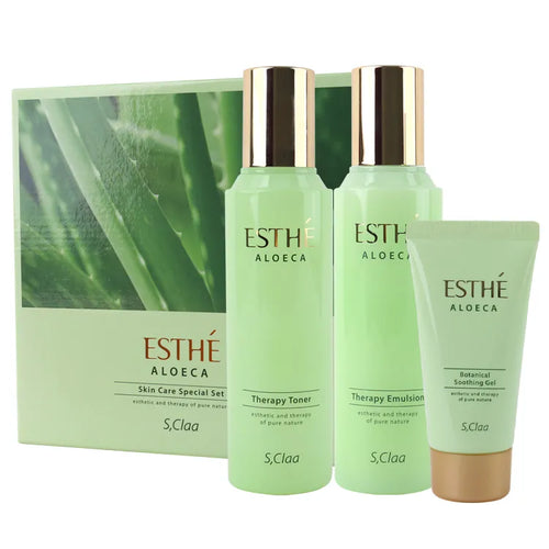 Aloeca Soothing Toner & Cream Duo - Aloe Vera Basic Skincare Set