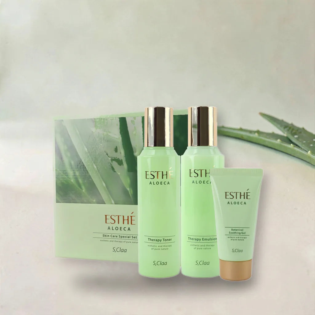 Aloeca Soothing Toner & Cream Duo - Aloe Vera Basic Skincare Set