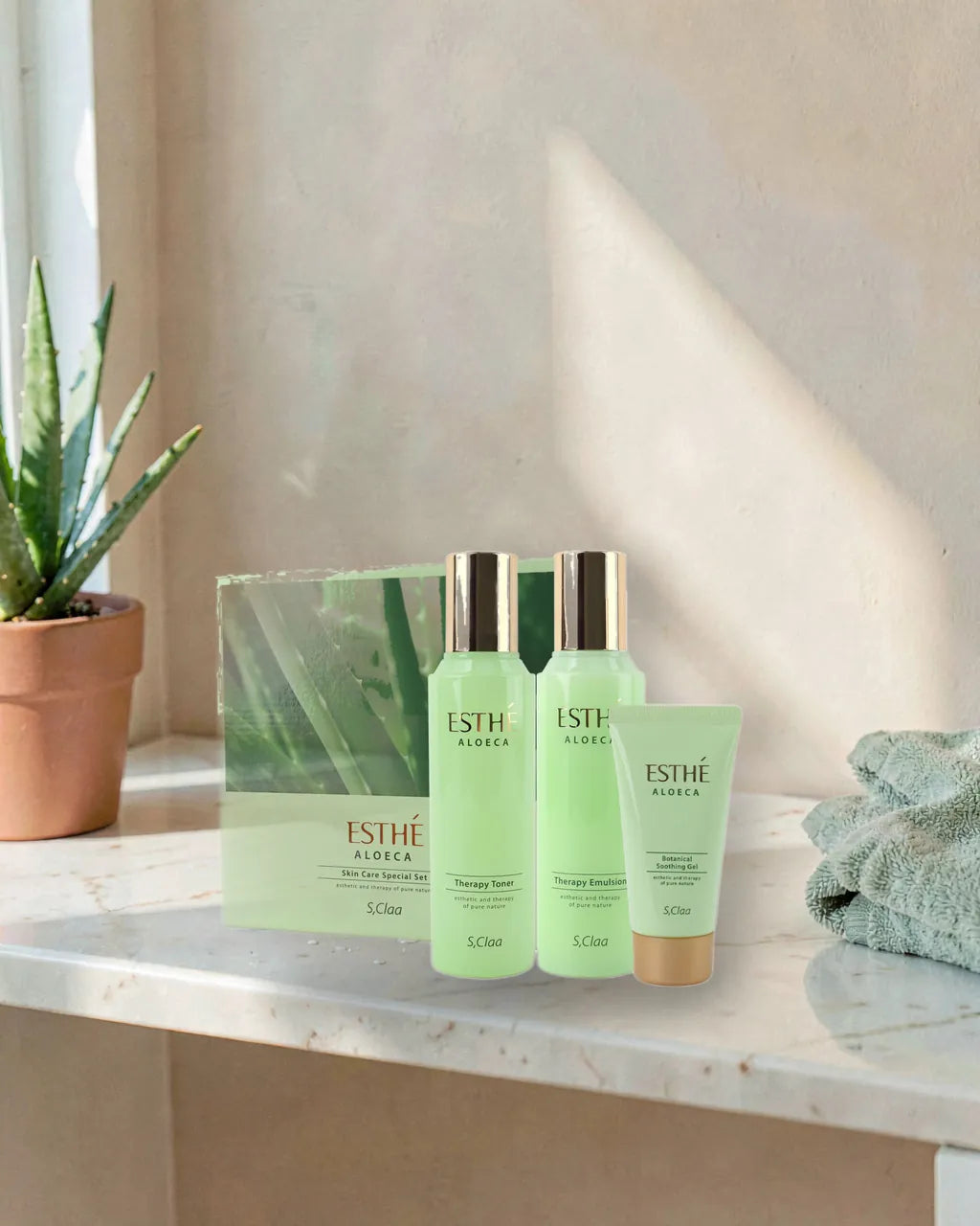 Lifestyle - Aloeca Soothing Toner & Cream Duo - Aloe Vera Basic Skincare Set