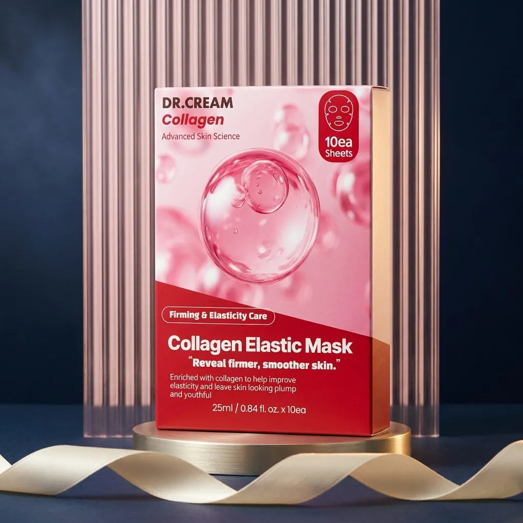 Dr.Cream Collagen Elastic Sheet Mask - 10 Pack (K-Beauty Firming)