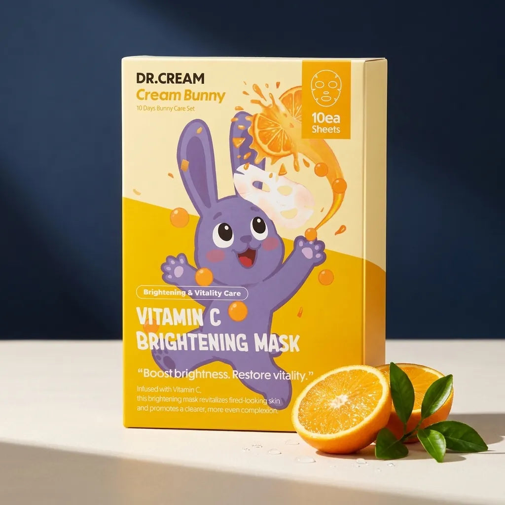 Dr.Cream x Cream Bunny Vitamin C Brightening Sheet Mask (10 Pack)
