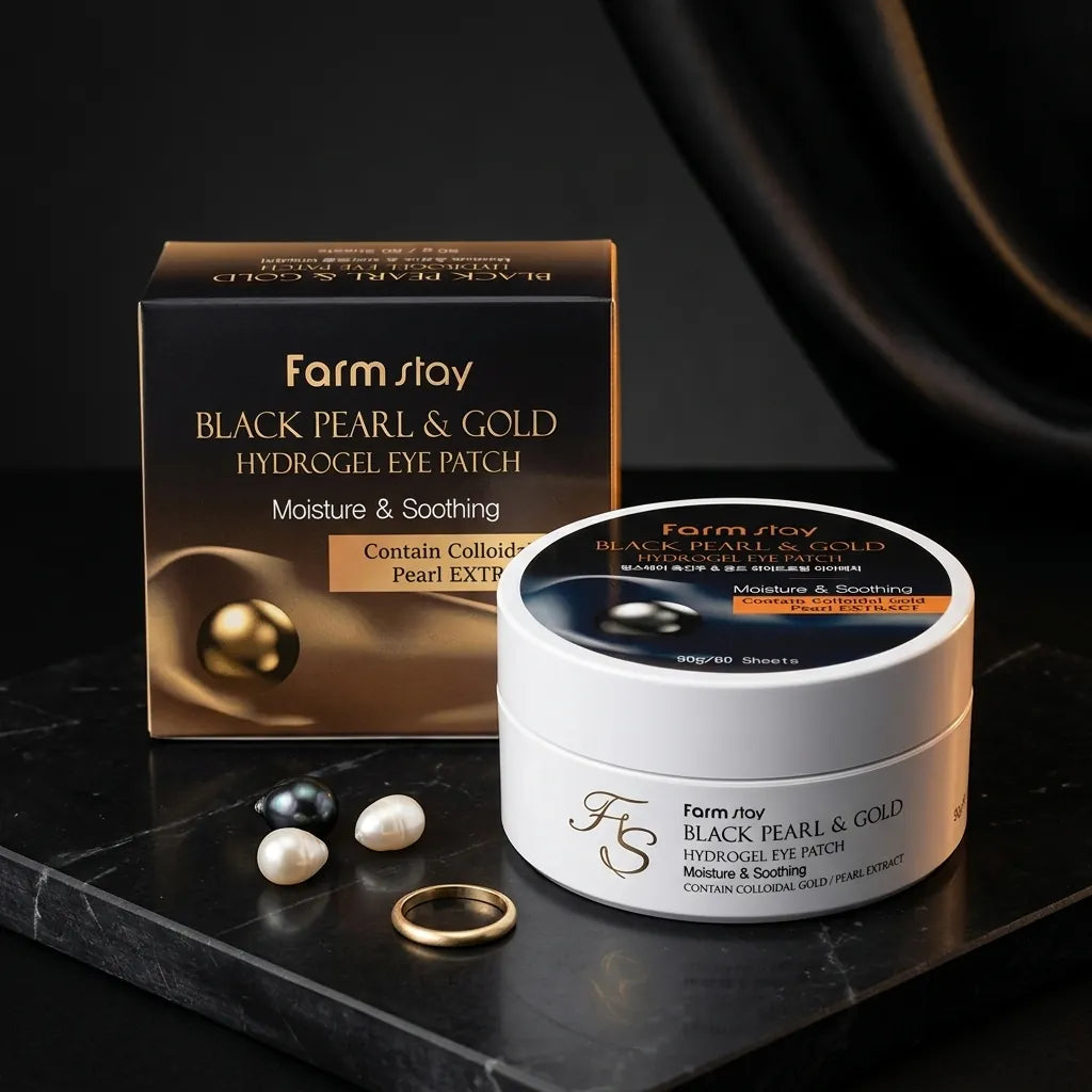 Farmstay Black Pearl & Gold Hydrogel Eye Patches - 60 Count