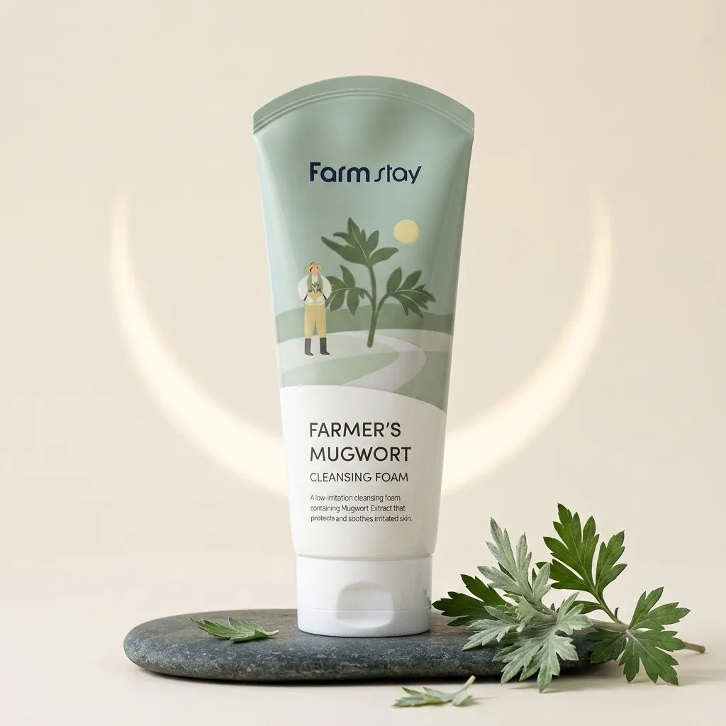 Farmstay Farmer Mugwort Cleansing Foam 180ml - K-Beauty Face Wash