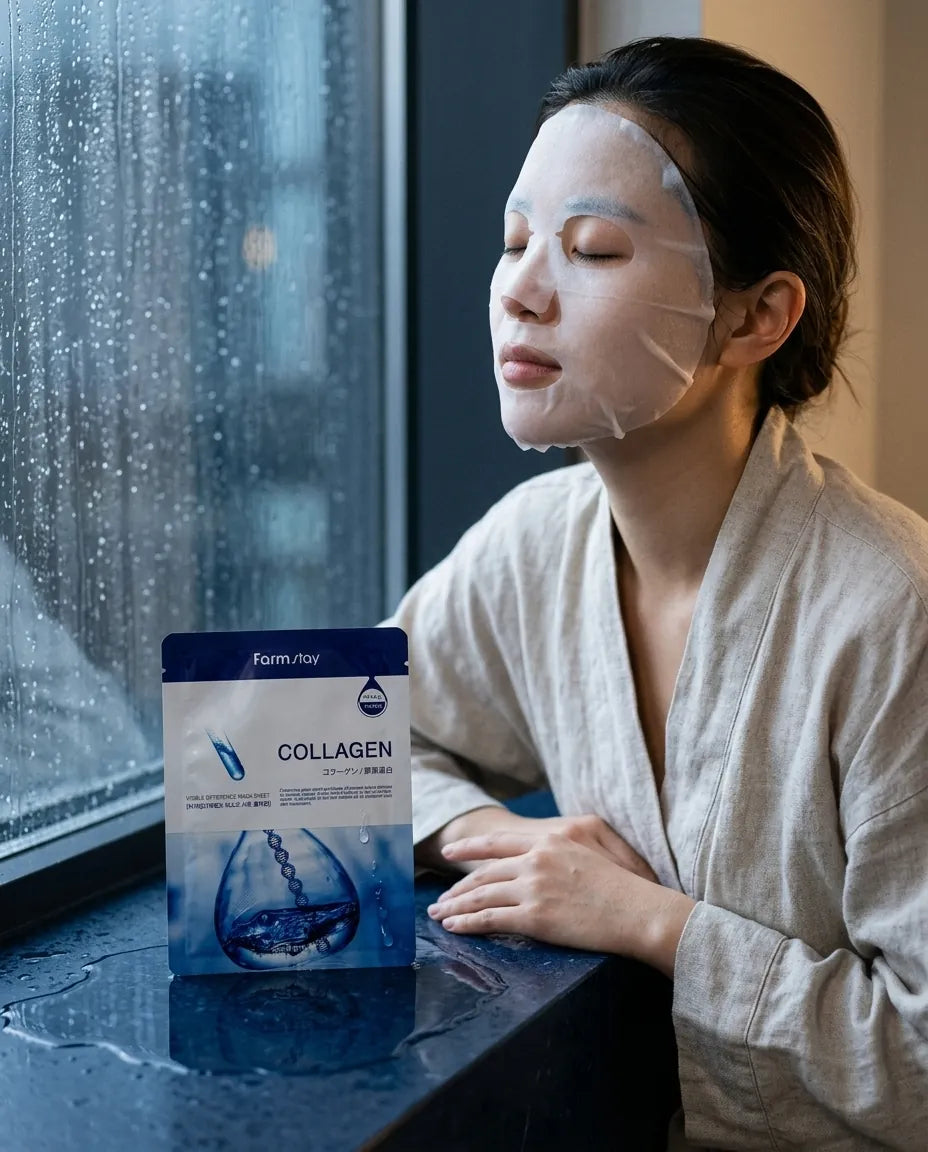 Lifestyle - Farmstay Visible Difference Collagen Sheet Mask (10-Pack)