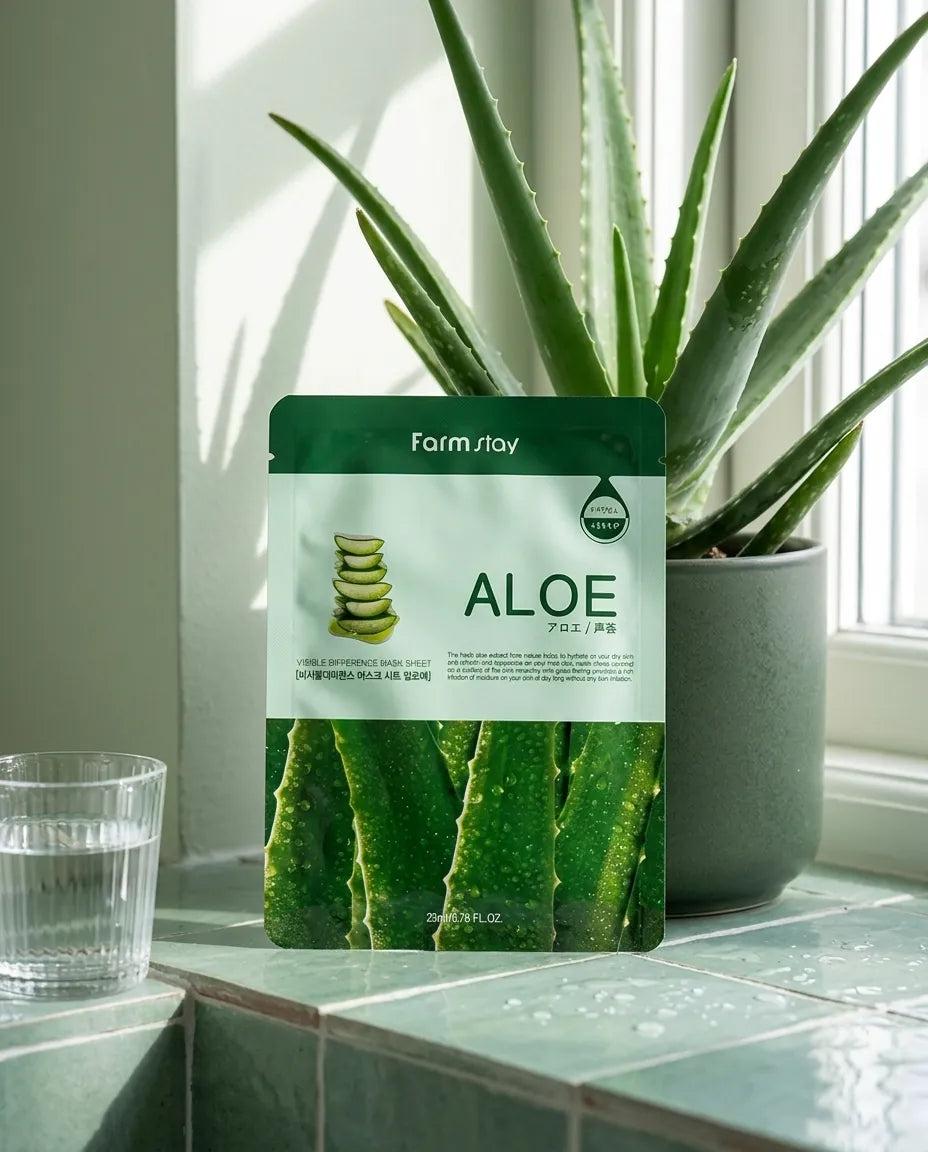 Lifestyle - Farmstay Visible Difference Mask Sheet - Aloe, 23ml x10