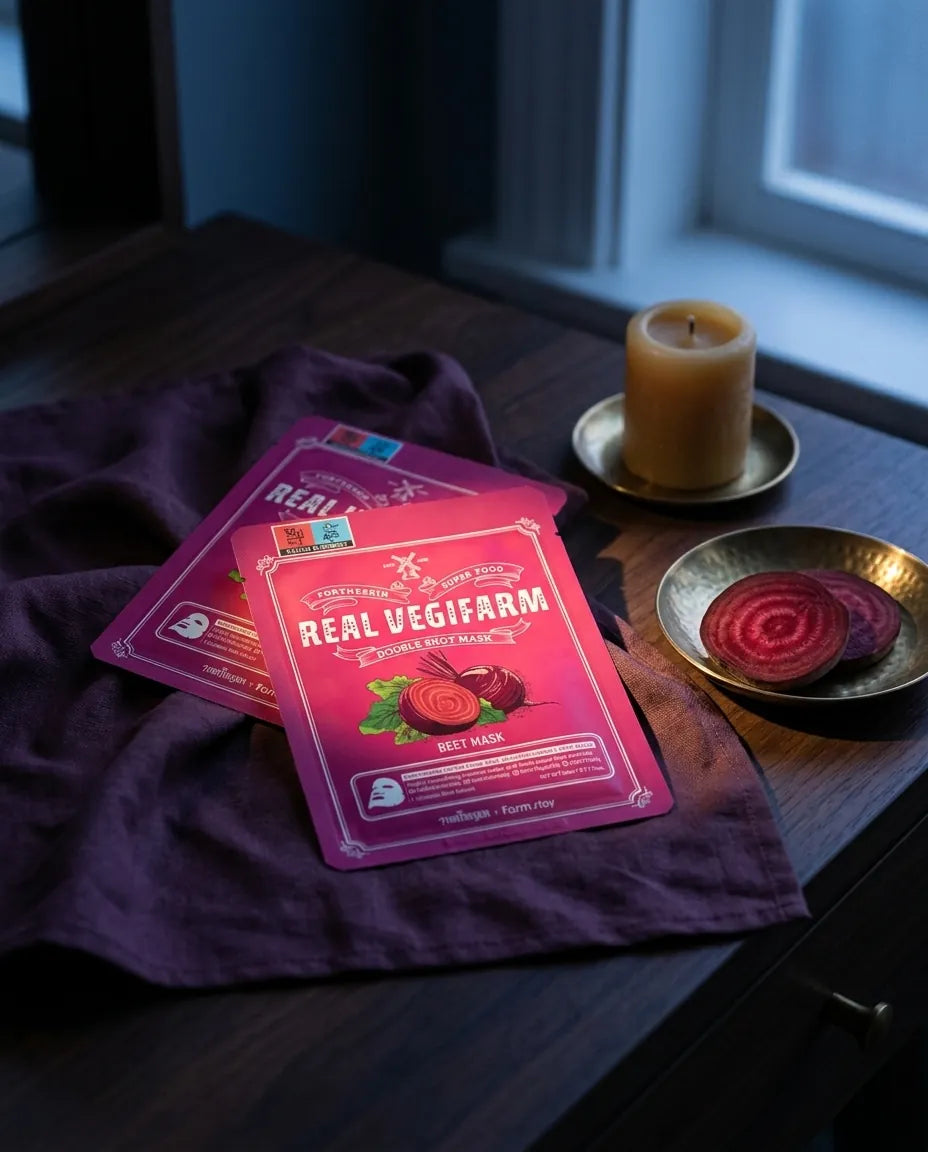Lifestyle - Foderskin Vegefarm Beet Double Shot Ampoule Sheet Mask (10 Pack)