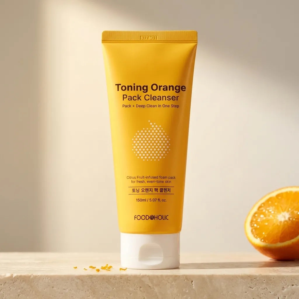 Foodaholic Toning Orange Pack Cleanser 150ml | Brightening K-Beauty