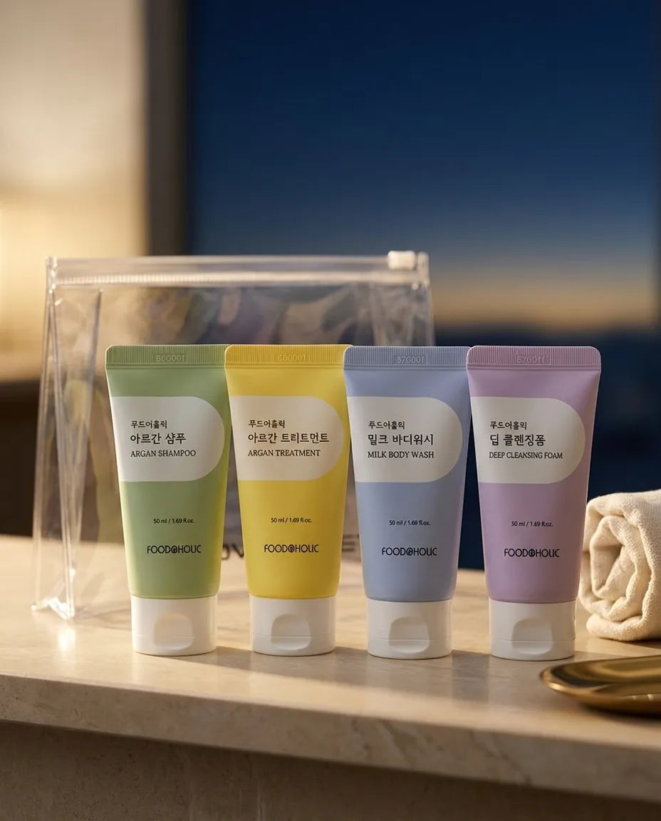 Lifestyle - Foodaholic Travel Amenity 4pc Set 50ml x4 + Pouch