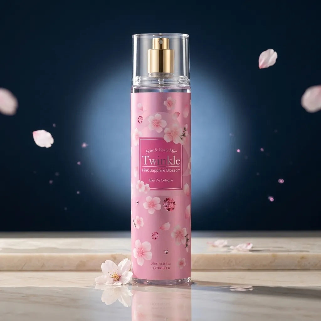 Foodaholic Twinkle Hair & Body Mist 250ml - Pink Sapphire Blossom