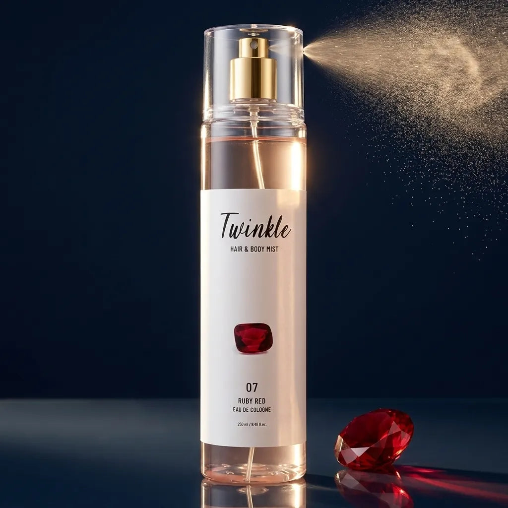 Foodaholic Twinkle Hair & Body Mist 250ml - Ruby Red K-Beauty Spray
