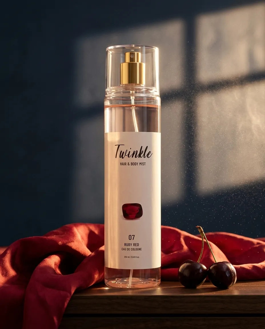 Lifestyle - Foodaholic Twinkle Hair & Body Mist 250ml - Ruby Red K-Beauty Spray