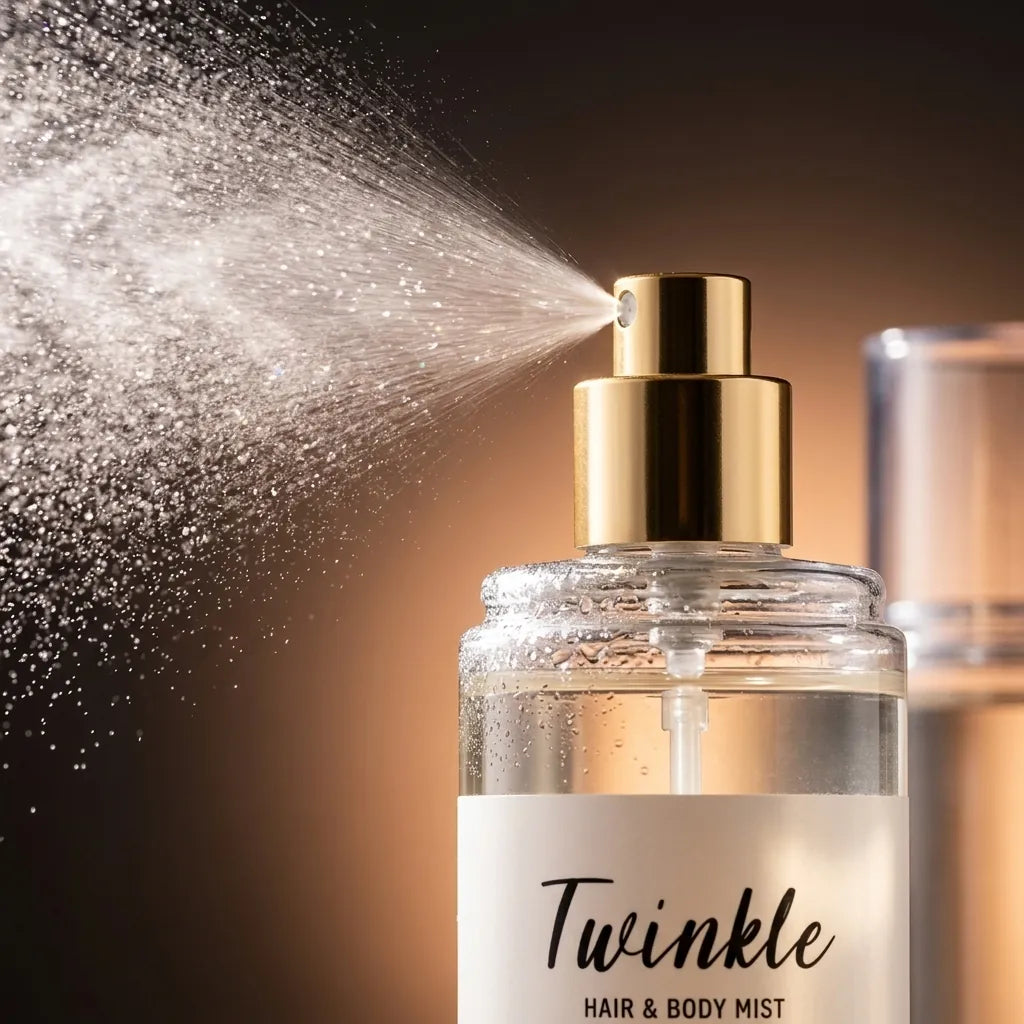 Detail - Foodaholic Twinkle Hair & Body Shimmer Mist 250ml - Opal Peach