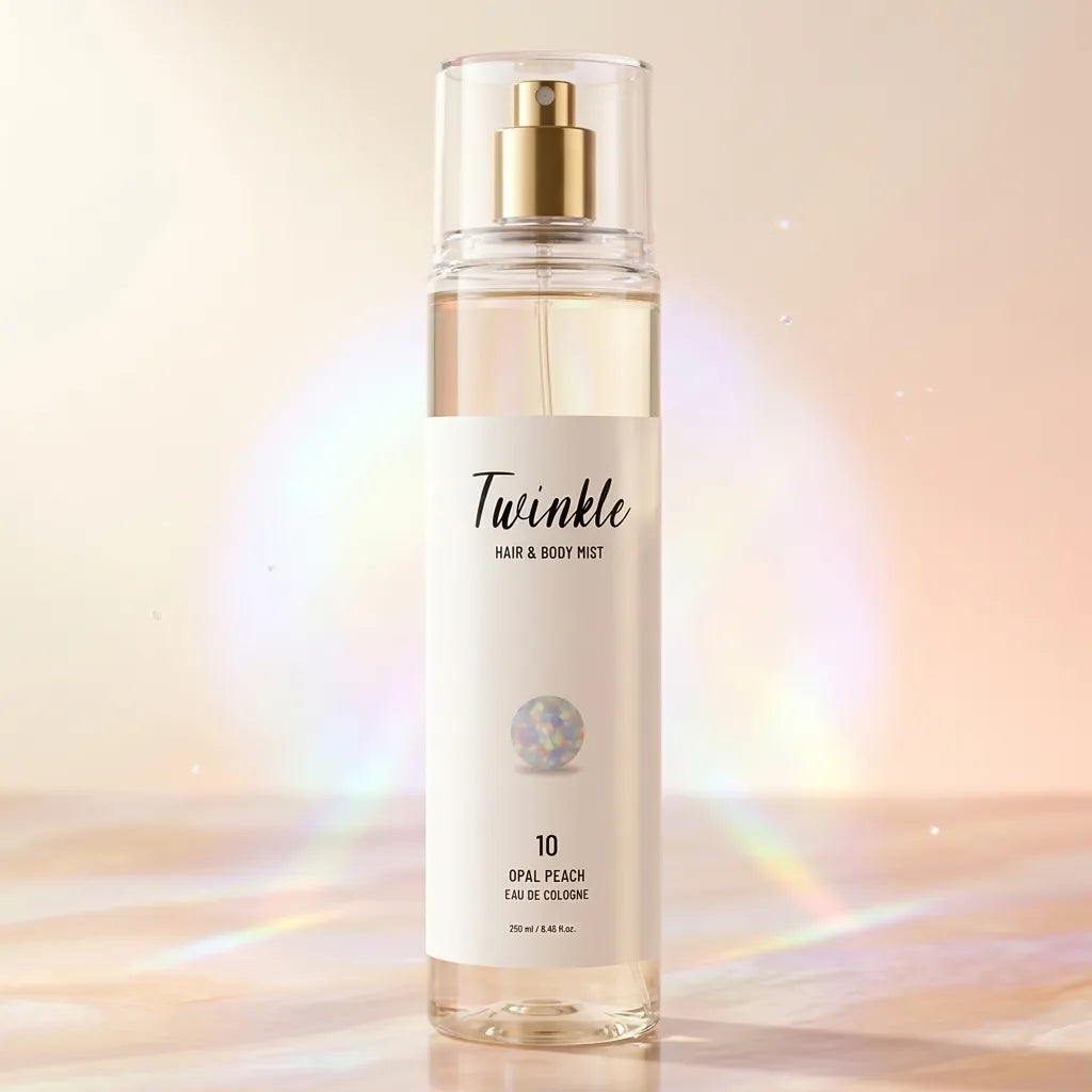 Foodaholic Twinkle Hair & Body Shimmer Mist 250ml - Opal Peach