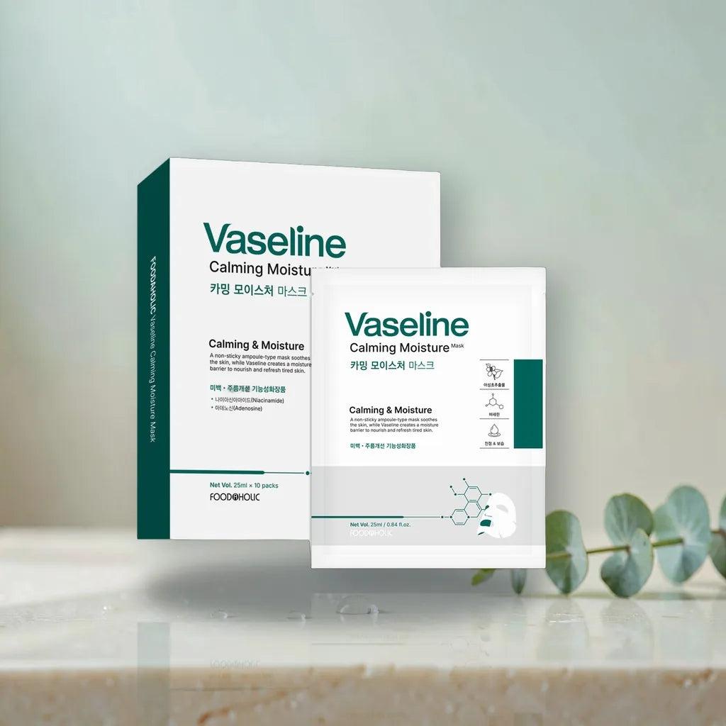 Foodaholic Vaseline Calming Moisture Sheet Mask 25ml (10 Pack)