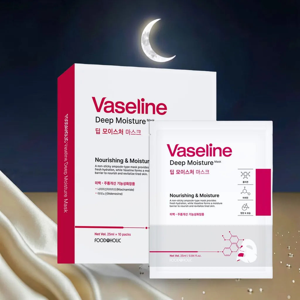 FoodaHolic Vaseline Deep Moisture Sheet Mask 25ml (10-Pack)