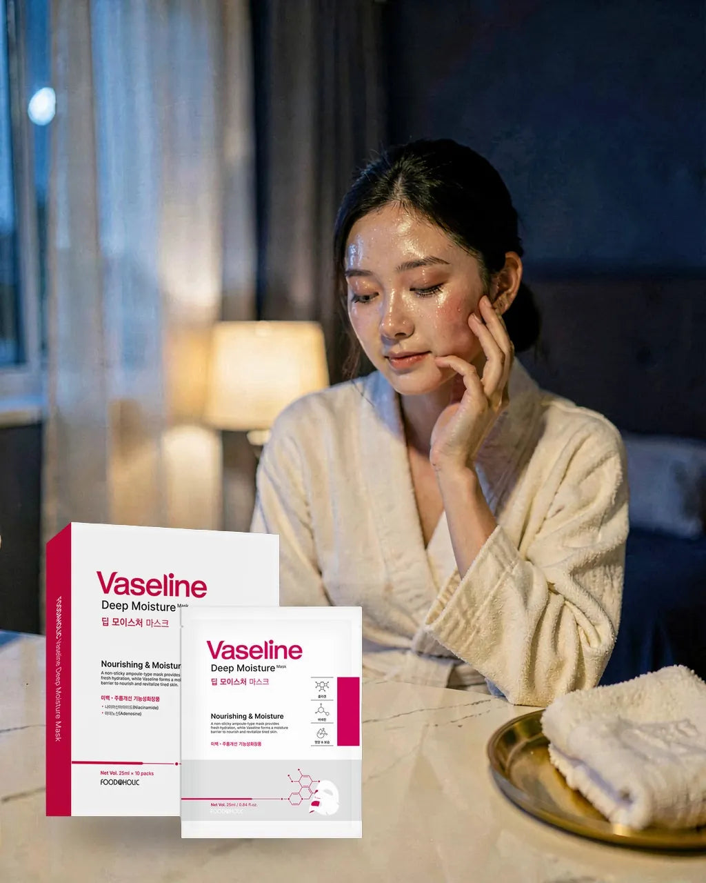Lifestyle - FoodaHolic Vaseline Deep Moisture Sheet Mask 25ml (10-Pack)