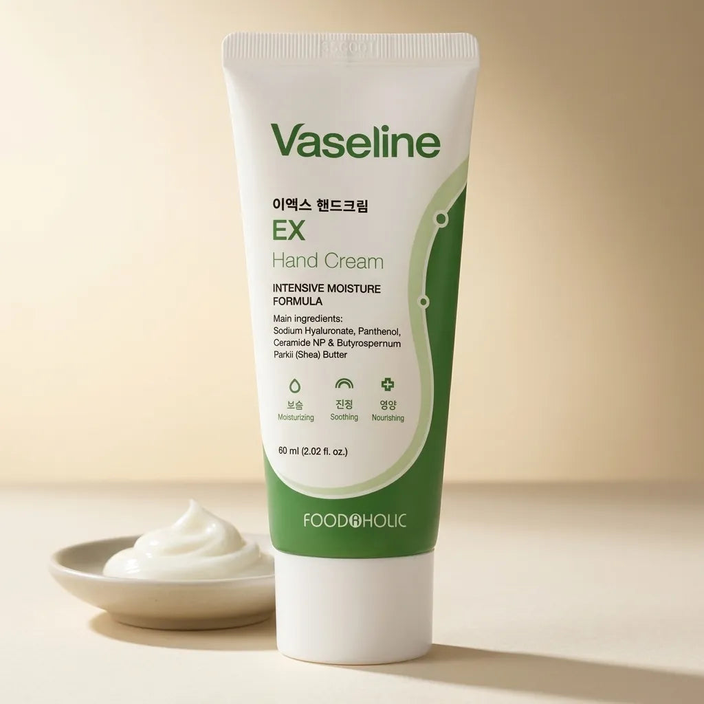 Foodaholic Vaseline EX Hand Cream 60ml | K-Beauty Hand Repair