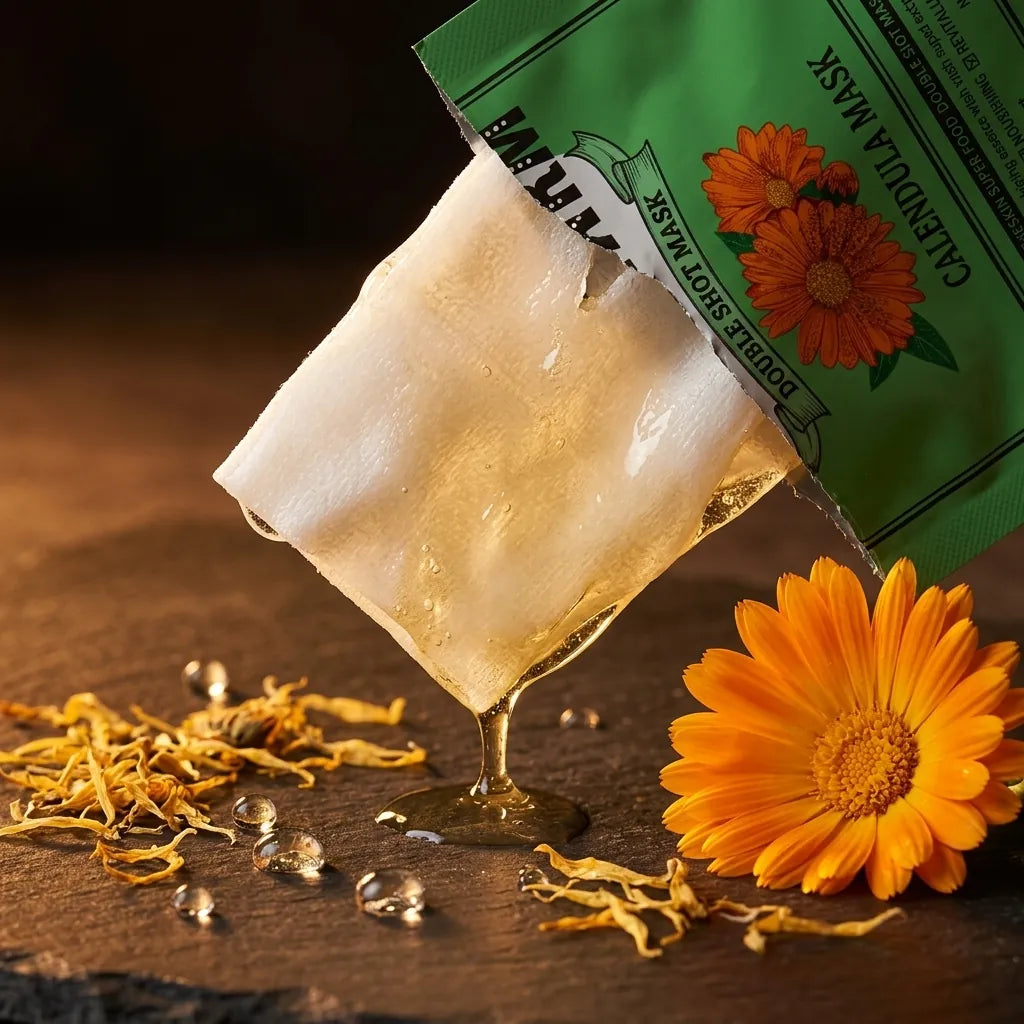 Detail - Forderskin Calendula Vegan Double Shot Sheet Mask, 10-Pack