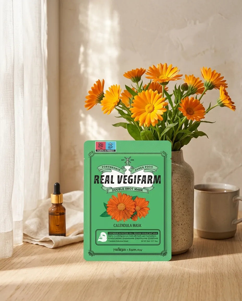 Lifestyle - Forderskin Calendula Vegan Double Shot Sheet Mask, 10-Pack