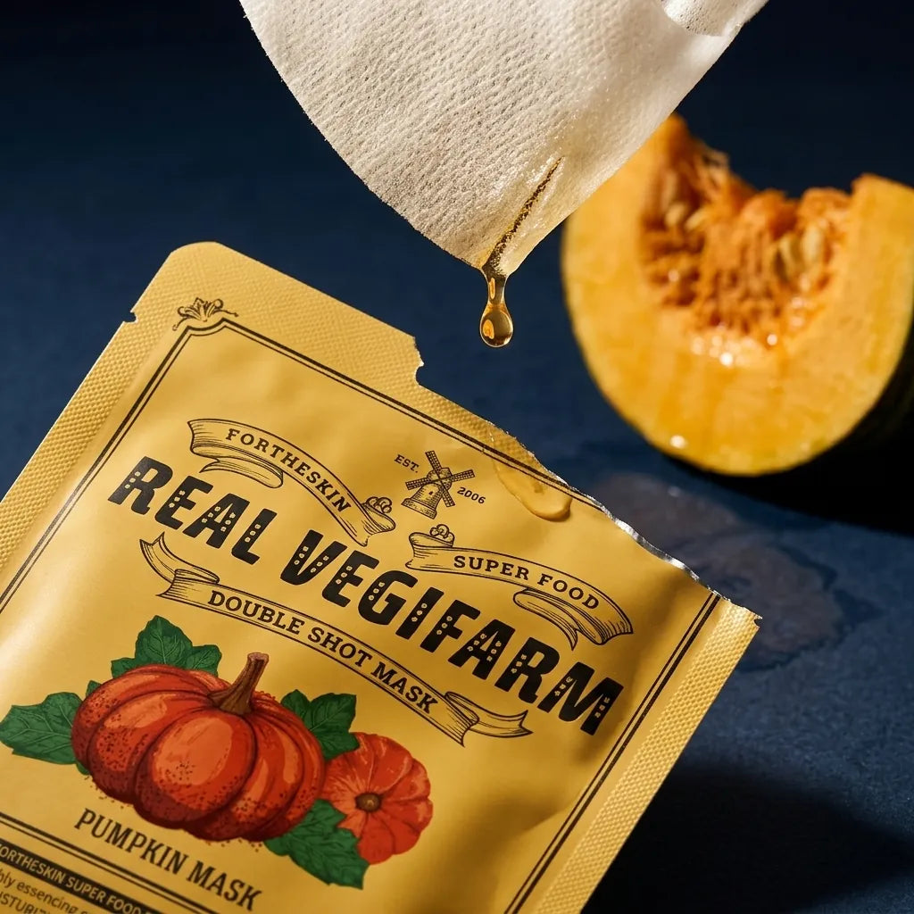 Detail - Fortheskin Pumpkin Real Vegetable Superfood Sheet Mask (10pk)