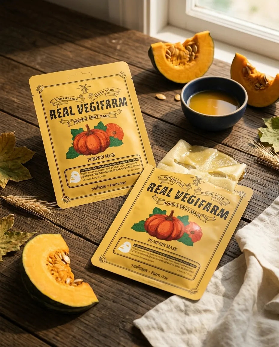 Lifestyle - Fortheskin Pumpkin Real Vegetable Superfood Sheet Mask (10pk)