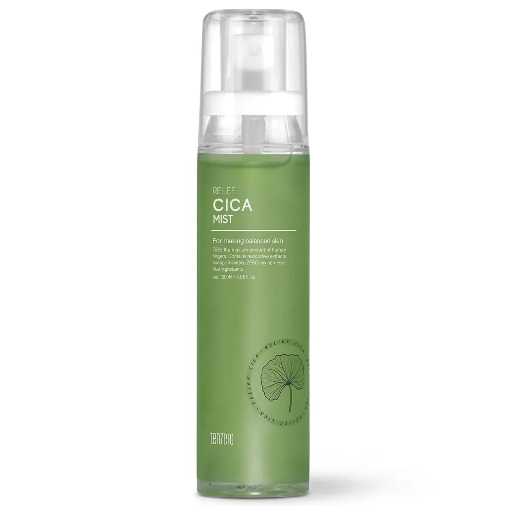 TENZERO Relief Cica Mist 120ml — Korean Centella calming face mist