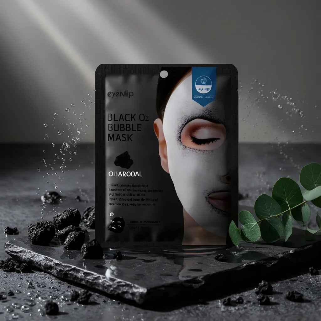 iLIP Black O2 Bubble Charcoal Sheet Mask - Pore Detox 20g