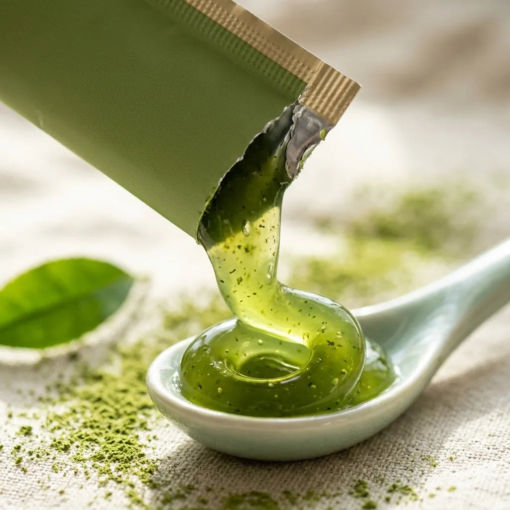 Detail - Jeju Matcha Collagen Jelly Sticks - Korean Green Tea Snack