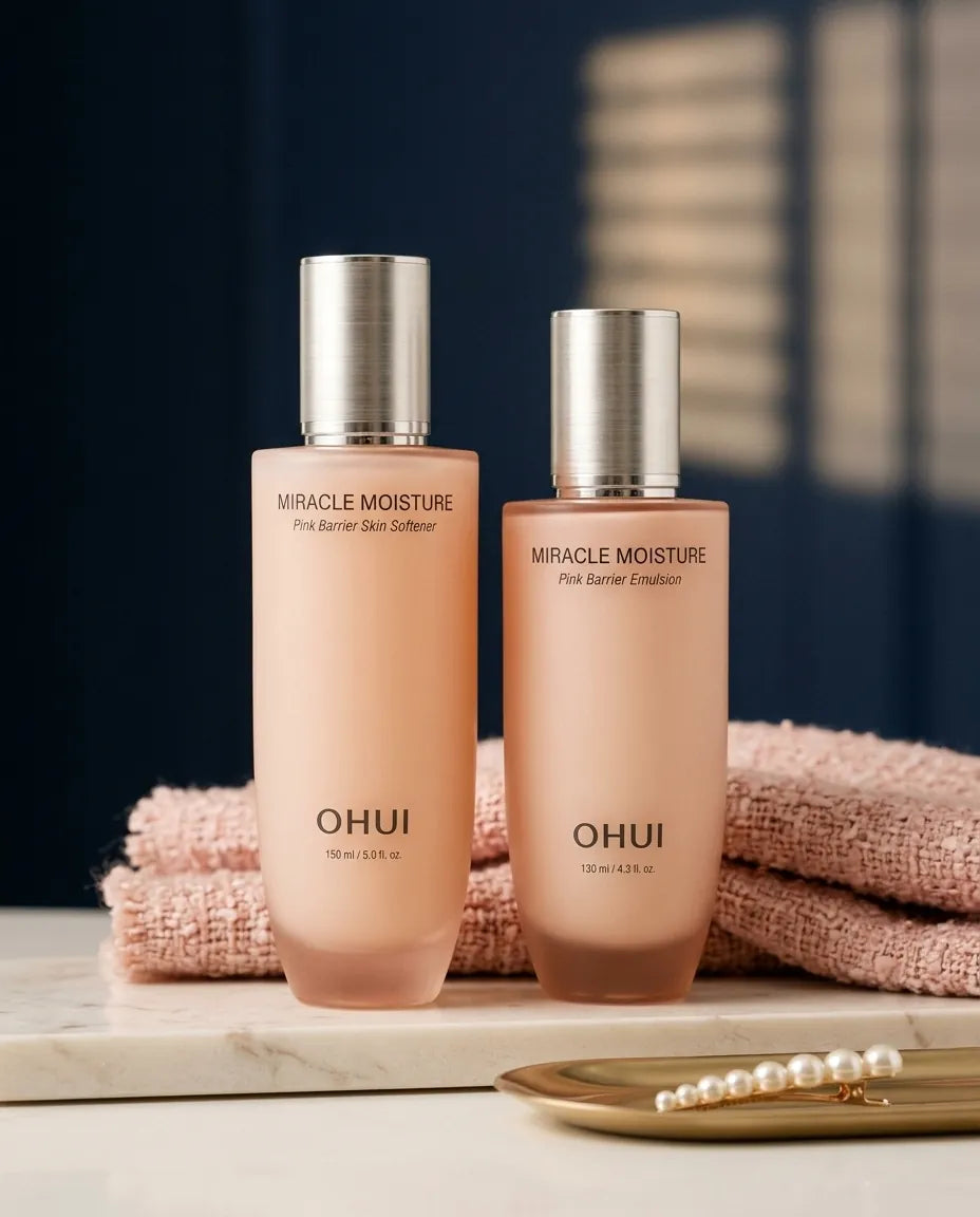 Lifestyle - O HUI Miracle Moisture Pink Barrier 3pc Ceramide Skincare Set