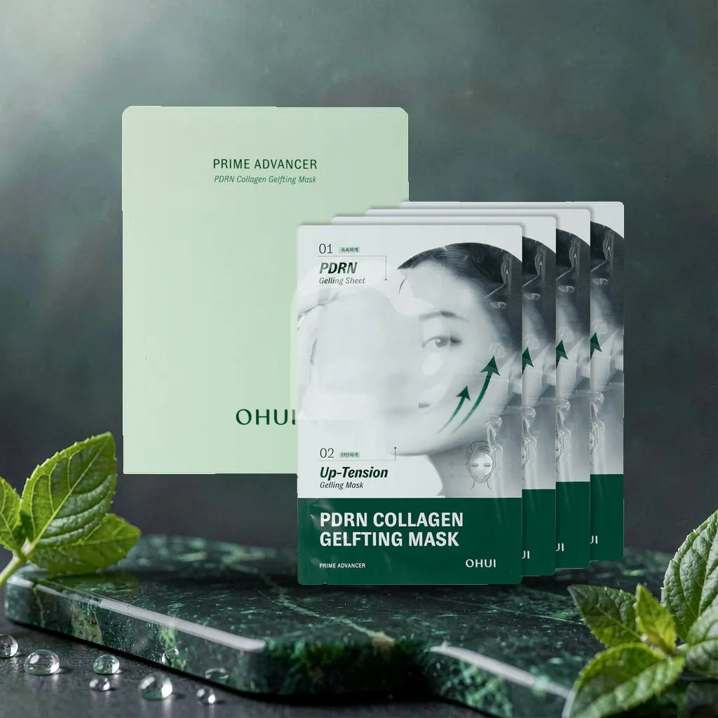 O HUI Prime Advancer PDRN Collagen Gel Fitting Mask, 4 Sheets