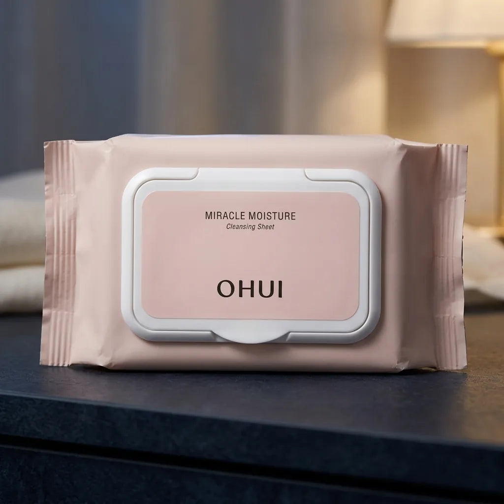 OHUI Miracle Moisture Cleansing Tissue 60-Pack Makeup Remover Wipes