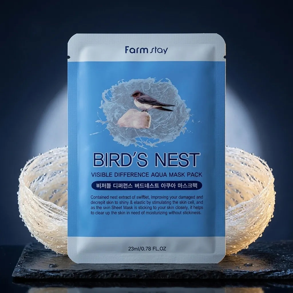 Palmstay Bird's Nest Aqua Hydrating Sheet Mask (10-Pack)