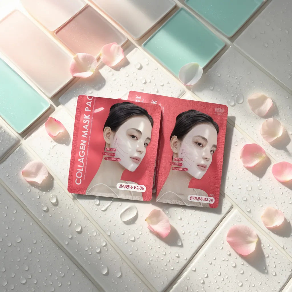 Peptide Collagen Sheet Mask 3-Pack - Korean Hydrating Face Mask