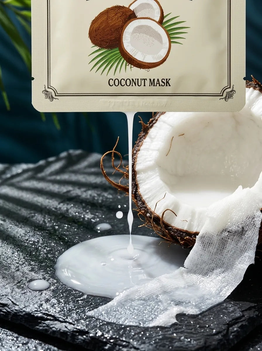 Detail - Poderskin Vegefarm Double Shot Coconut Sheet Mask (10-Pack)