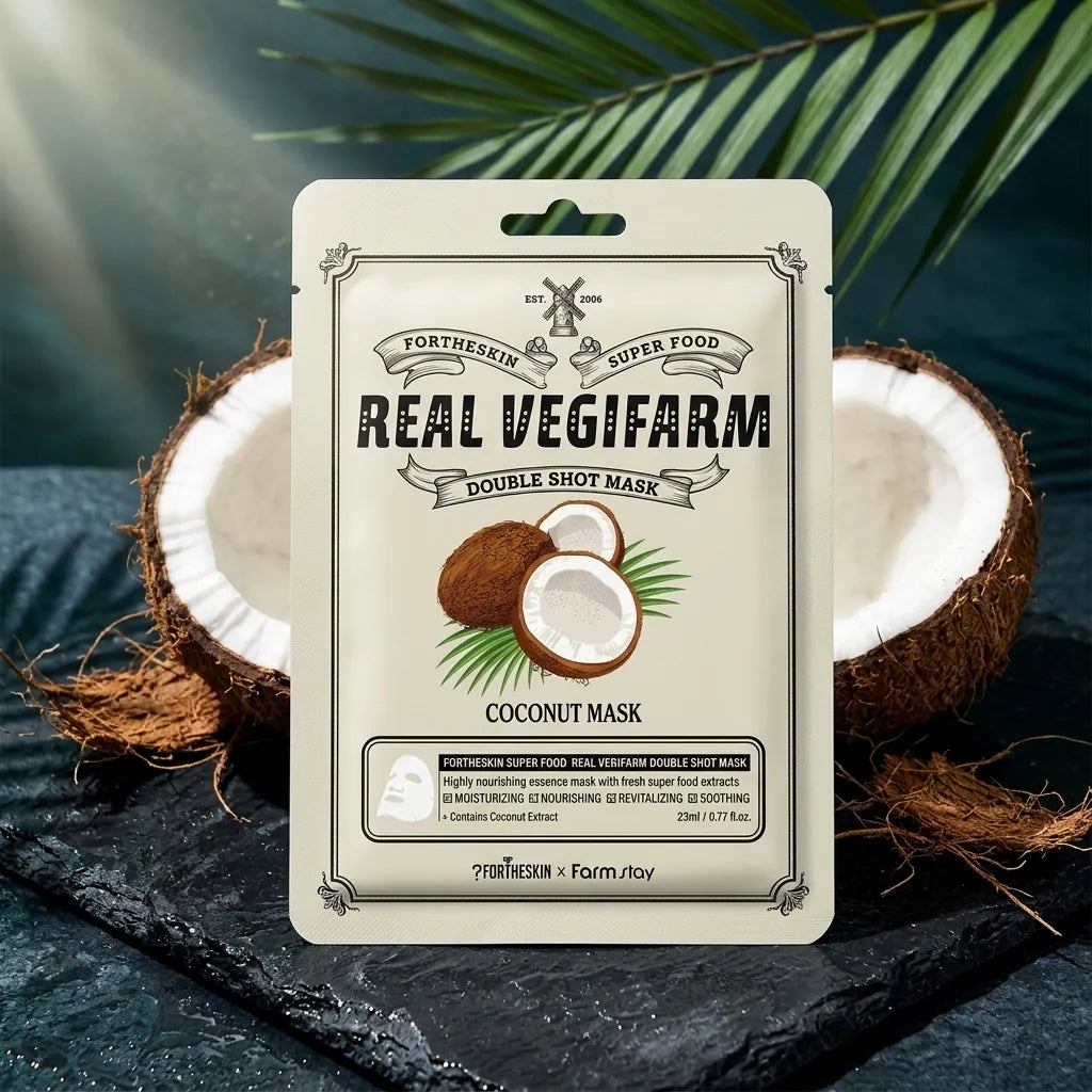 Poderskin Vegefarm Double Shot Coconut Sheet Mask (10-Pack)