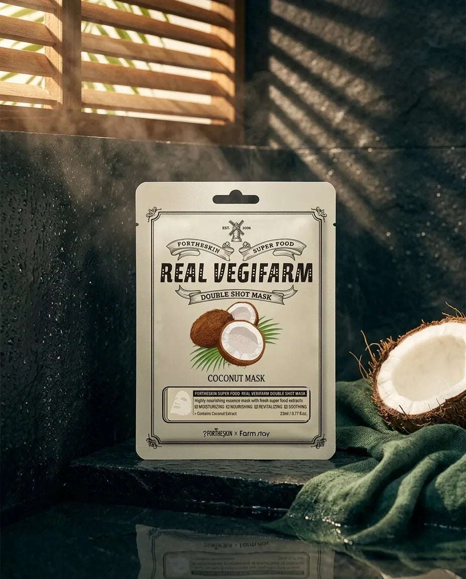 Lifestyle - Poderskin Vegefarm Double Shot Coconut Sheet Mask (10-Pack)