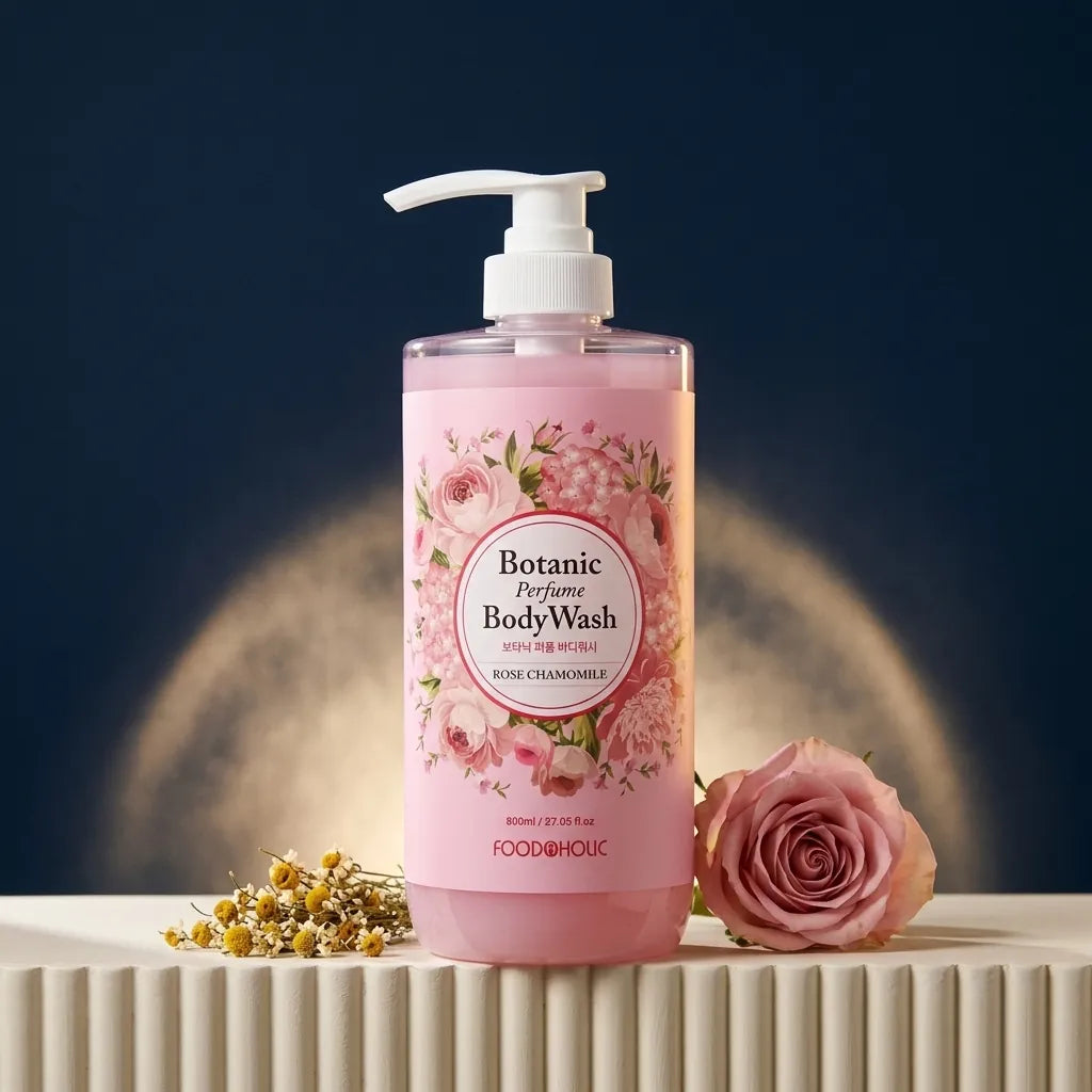 Rose Chamomile Botanic Perfume Body Wash 800ml