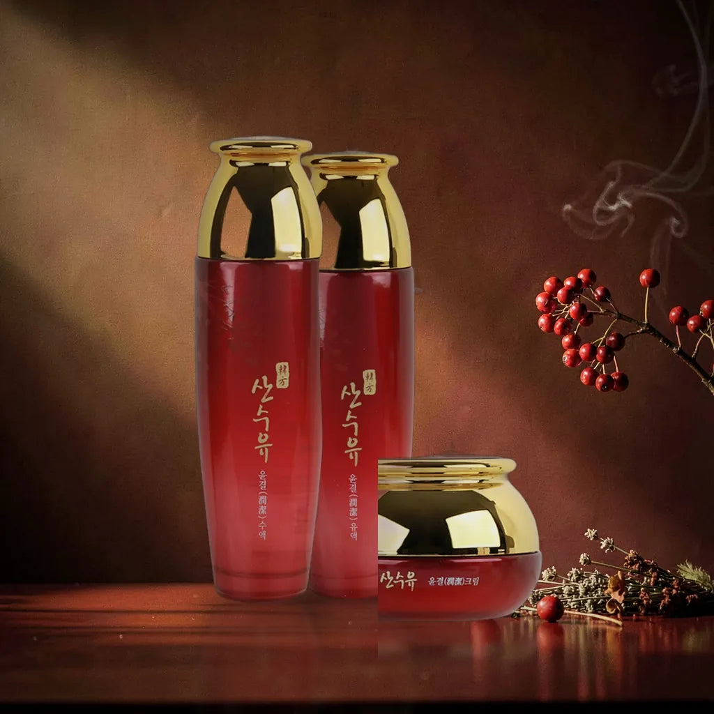 Sansuyu Cornus Antioxidant Glow 3-Piece Skincare Set