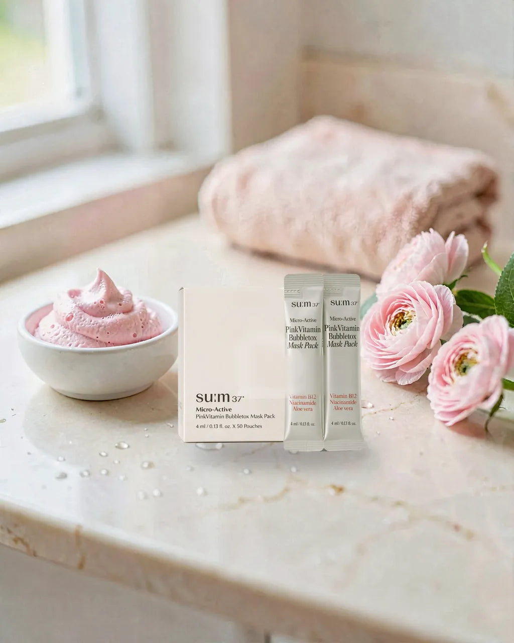 Lifestyle - SU:M37 Pink Vitamin Bubbletox Foaming Mask, 50 Sachets