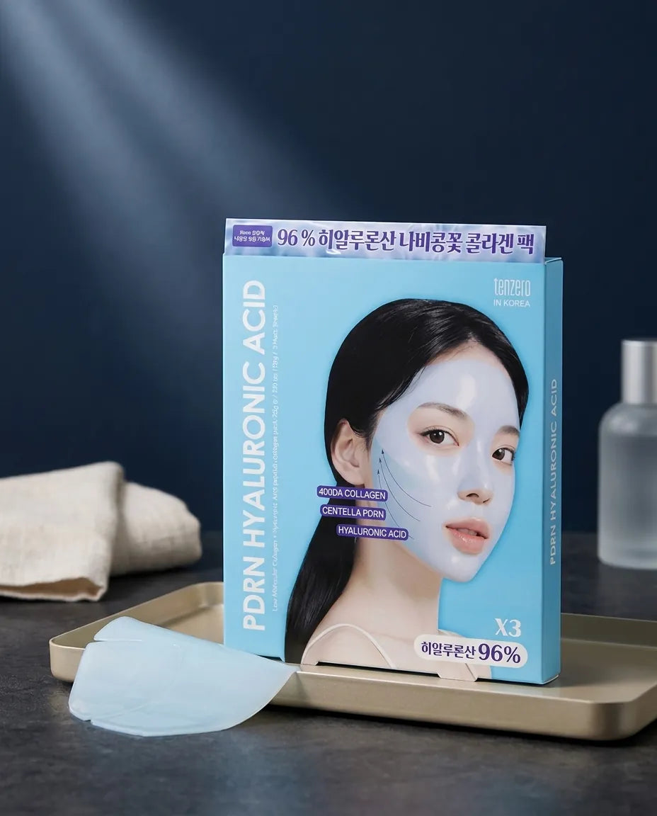 Lifestyle - TEN ZERO PDRN Hyaluronic Acid Sheet Mask 3-Pack — Plumping Boost
