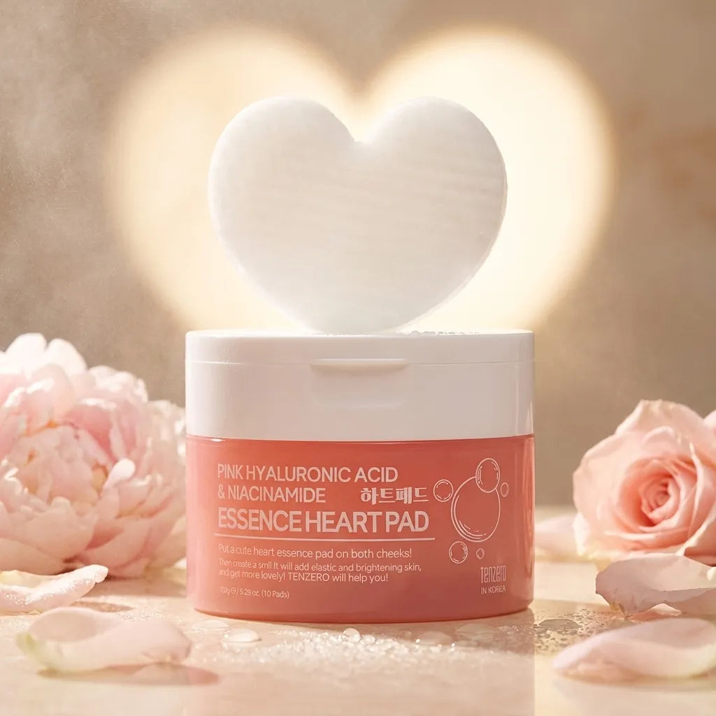 Lifestyle - Tenzero Pink Hyaluronic Acid Niacinamide Heart Patch Pads 150g