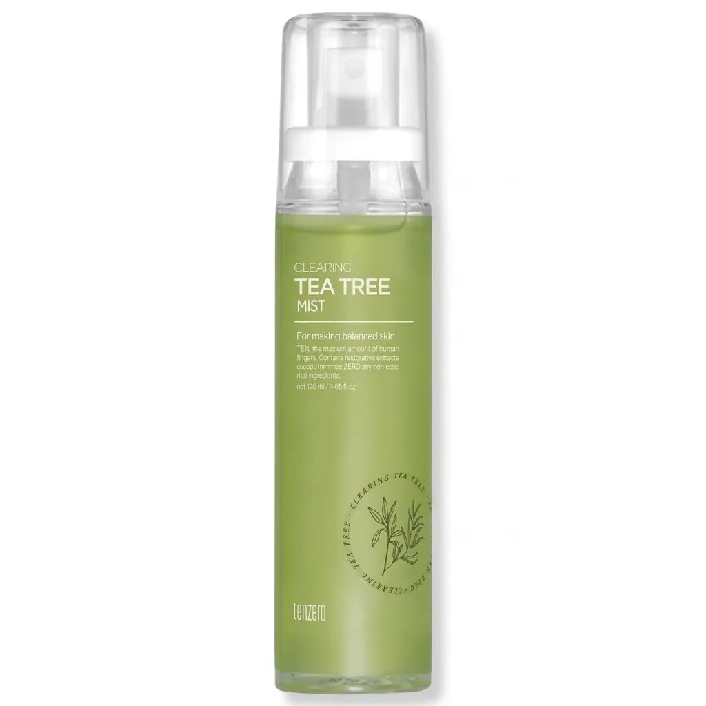 TEN ZERO Clearing Tea Tree Mist 120ml — calm for oily skin