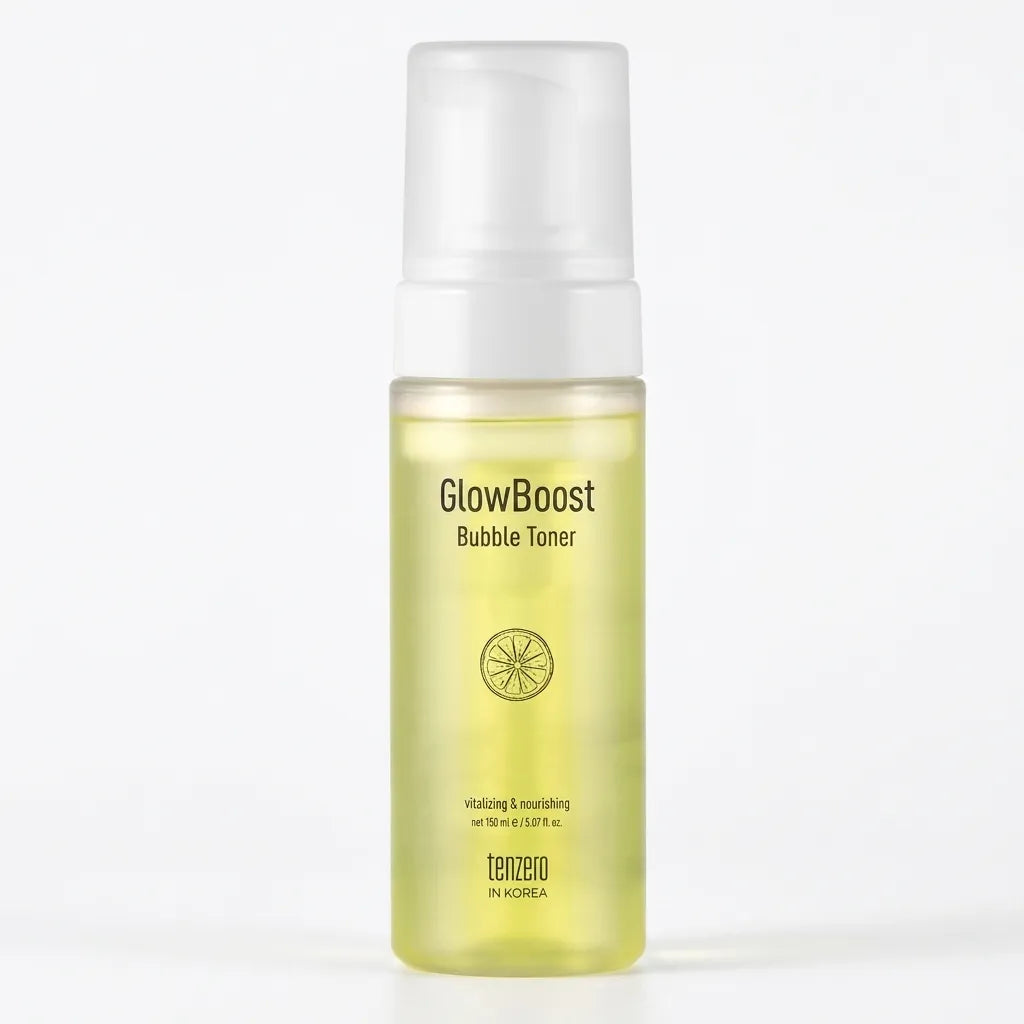 Tenzero Glow Boost Bubble Toner 150ml — exfoliating glass-skin toner