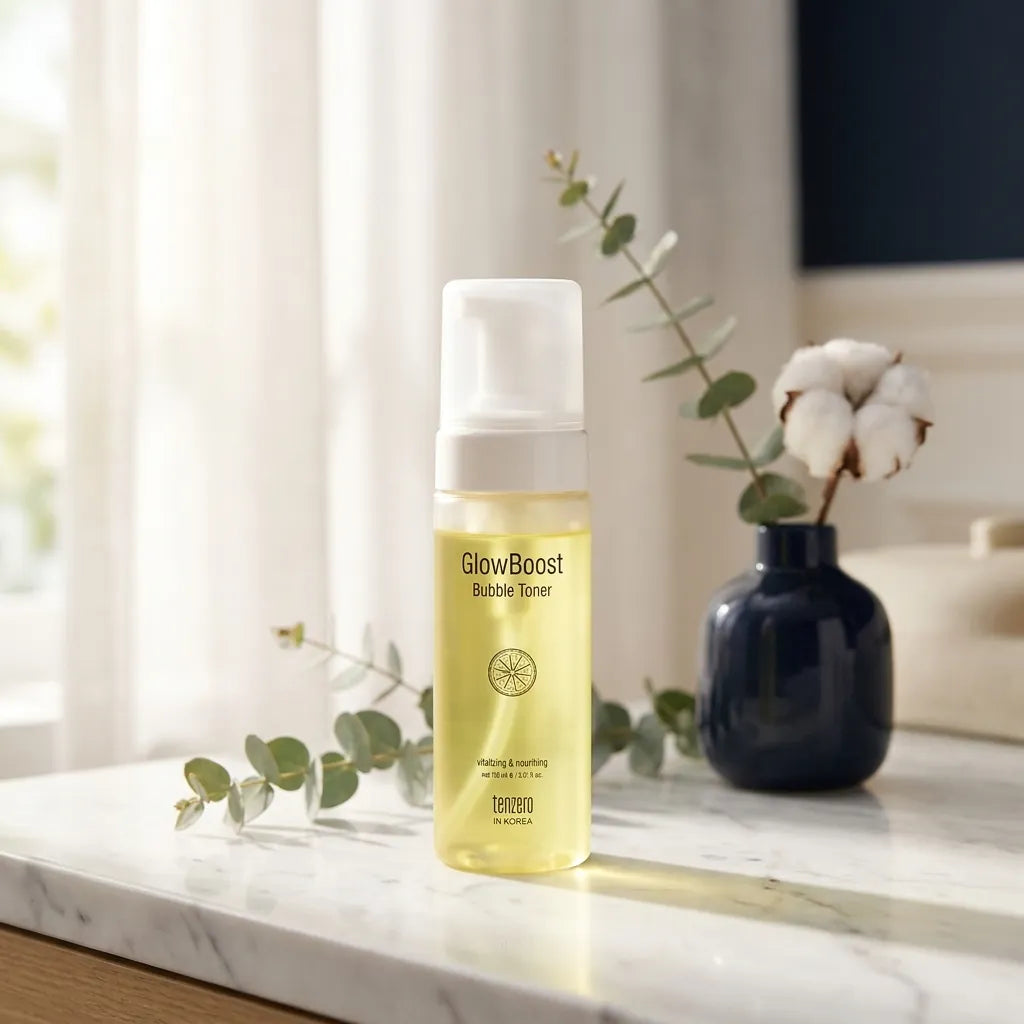 Lifestyle - Tenzero Glow Boost Bubble Toner 150ml — exfoliating glass-skin toner